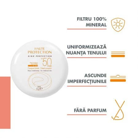 High Protection Foundation SPF 50+ Compact Beige, 10 g, Avene
