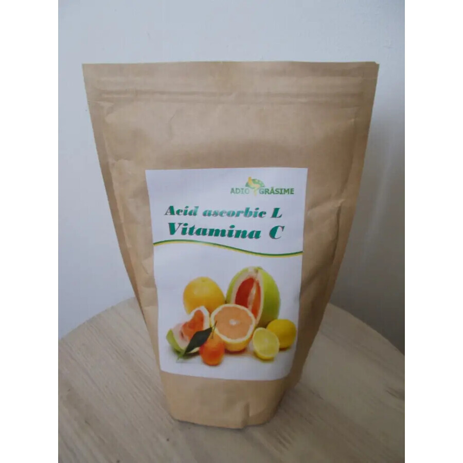 Vitamina C en polvo (Ácido L-ascórbico) Adiós a la grasa, 500 g, Little King