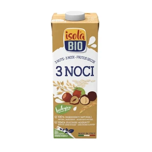 Organic vegetable drink from hazelnuts, almonds, macadamia nuts, 1l, Isola Bio