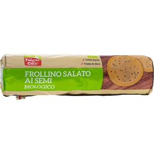 Galletas ecológicas de espelta salada con semillas Frollino, 310 g, La Finestra sul Cielo