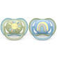 Philips Avent Ultra Air Soothers, 0-6 months, 2 pieces, Sun and Rainbow, SCF085/58, Philips