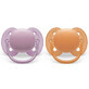 Philips Avent Ultra Soft Soothers, 6-18 months, 2 pieces, Pink and Orange, SCF091/33, Philips