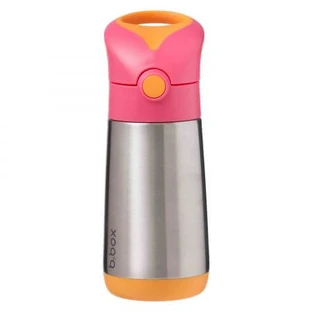 Thermosfles met rietje, 350 ml, Roze/Oranje, BBOX