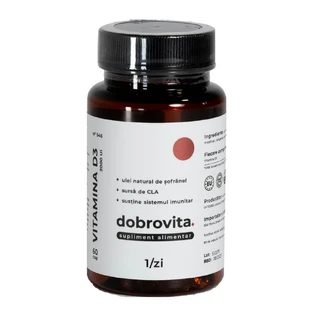 Vitamina D3 2000 UI, 60 cápsulas, Dobrovita