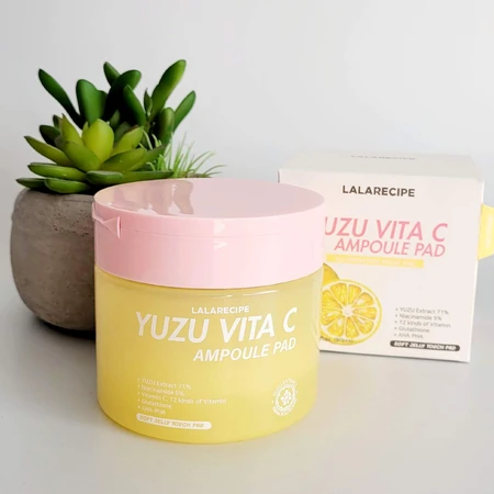 Puistjespleister Ampul Pad Vitamine C &amp; Yuzu, 80 stuks, LaLaRecipe