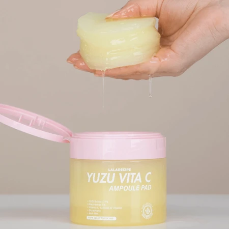 Puistjespleister Ampul Pad Vitamine C &amp; Yuzu, 80 stuks, LaLaRecipe