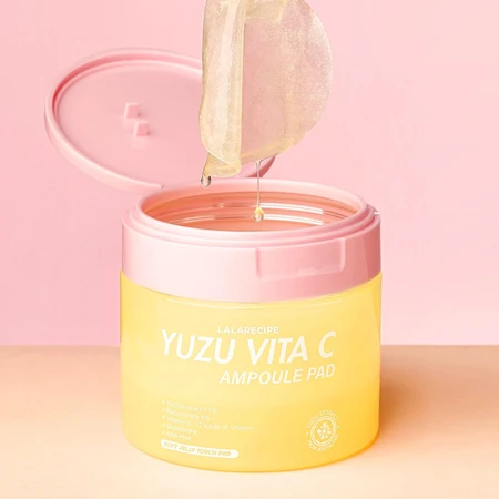 Puistjespleister Ampul Pad Vitamine C &amp; Yuzu, 80 stuks, LaLaRecipe