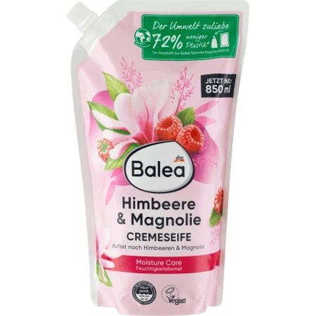 Balea Cremeseife Himbeere & Magnolie Nachfüllpack, 850 ml