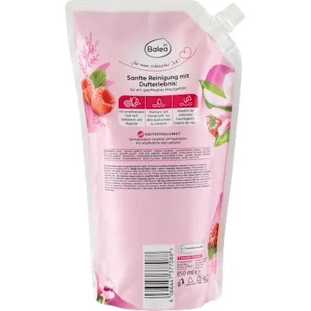 Balea Cremeseife Himbeere & Magnolie Nachfüllpack, 850 ml