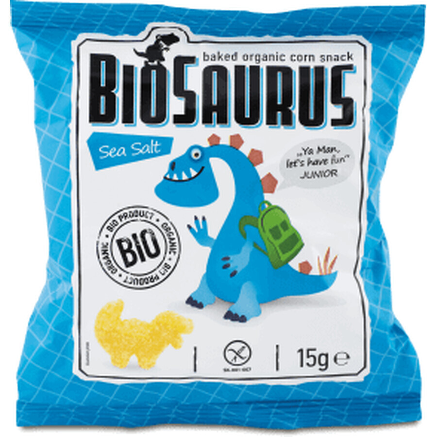 Cumpără BioSaurus Pufuleți dinozaur organic cu sare de mare, 15 g BioSaurus Pufuleți dinozaur organic cu sare de mare, 15 g