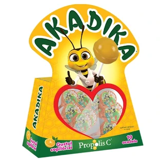 Propolis and orange lollipops Akadika, 10 pieces, Fiterman Pharma