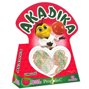 Akadika Lutscher mit Propolis, Honig und Vitamin C, 10 Stück, Fiterman Pharma
