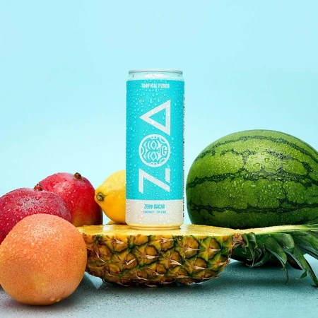 ZOA™ Energy Drink Zero Sugar Bebida energética sin azúcar con ponche tropical, 355 ml, GNC