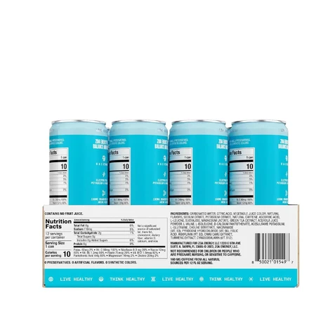 ZOA™ Energy Drink Zero Sugar Bebida energética sin azúcar con ponche tropical, 355 ml, GNC