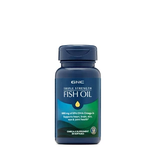Huile de poisson triple force, huile de poisson, 1000 mg d'oméga-3 EPA et DHA, 30 cps, GNC