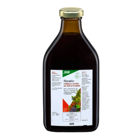 Floradix fórmula líquida de hierro y vitaminas, 500 ml, Salus
