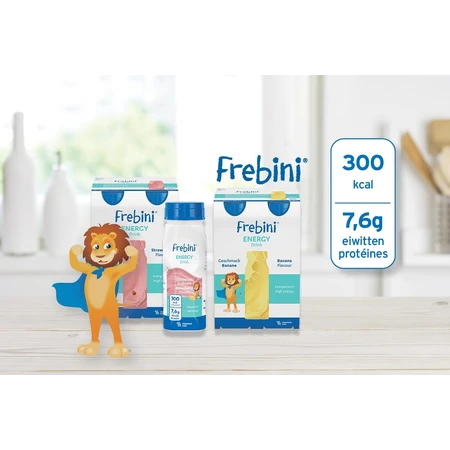 Frebini Energy bebida energética sabor fresa 200 ml, Fresenius Kabi
