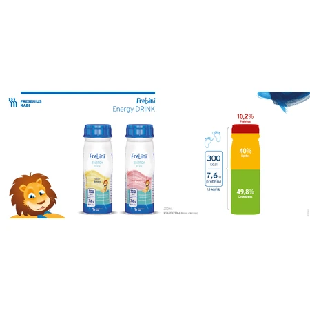 Frebini Energy bebida energética sabor fresa 200 ml, Fresenius Kabi