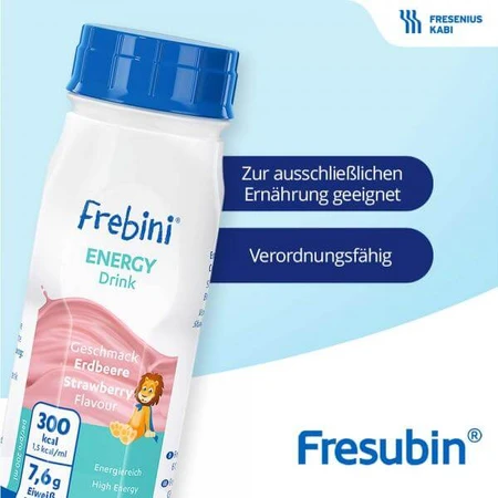 Frebini Energy bebida energética sabor fresa 200 ml, Fresenius Kabi