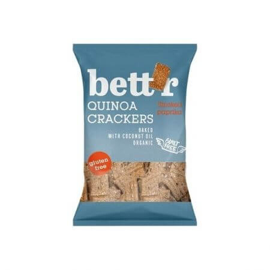 Cumpără Crackers cu Quinoa si Boia fara gluten, 100 g, Bettr Crackers cu Quinoa si Boia fara gluten, 100 g, Bettr