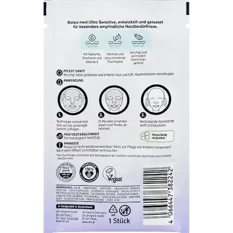 Balea MED Masque visage ultra-sensible, 1 pc