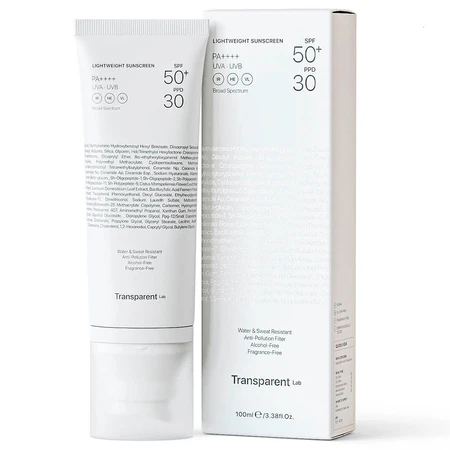 Face cream with SPF50+ waterproof, 100 ml, Transparent Lab