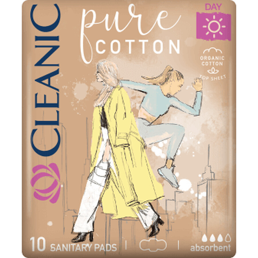 Buy Cleanic Pure Cotton Day Absorbents, 10 pcs Cleanic Pure Cotton Day Absorbents, 10 pcs