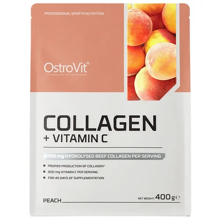 Colágeno + Vitamina C Melocotón, 400 g, OstroVit