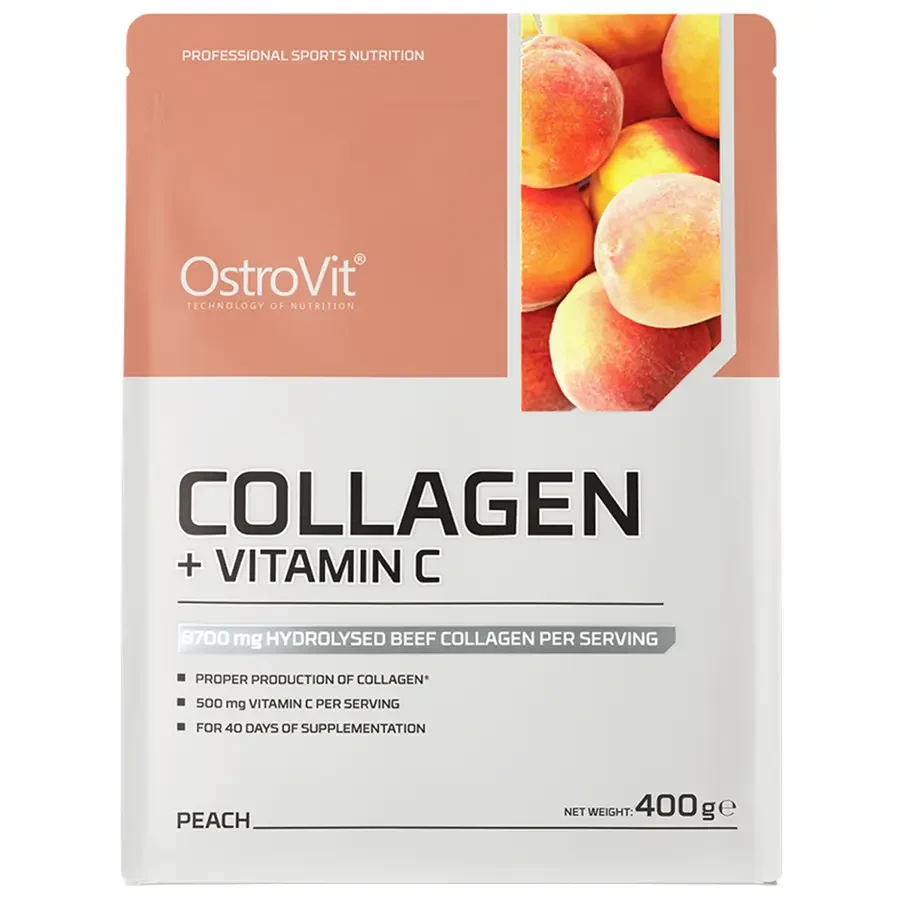 Colágeno + Vitamina C Melocotón, 400 g, OstroVit