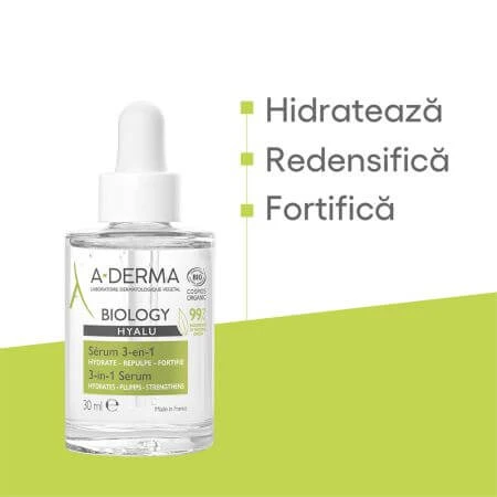 A-Derma Biology Hyalu Moisturizing Serum 3 in 1, 30 ml