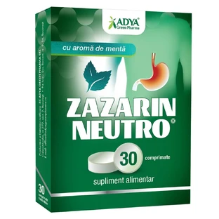Brandend maagzuur voedingssupplement Zazarin Neutro, 30 tabletten, Adya Green Pharma