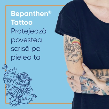 Bepanthen Pomada para el cuidado de tatuajes, 50 g, Bayer