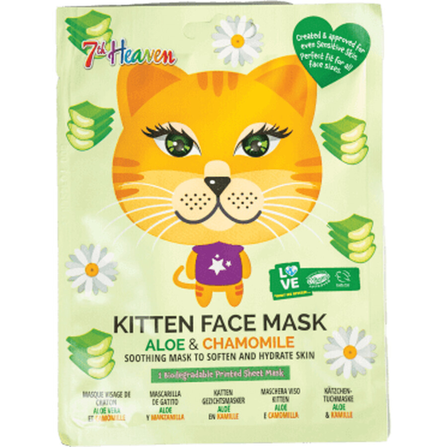 Acquista Maschera da gattino in tessuto per adolescenti 7th Heaven, 1 pz Maschera da gattino in tessuto per adolescenti 7th Heaven, 1 pz