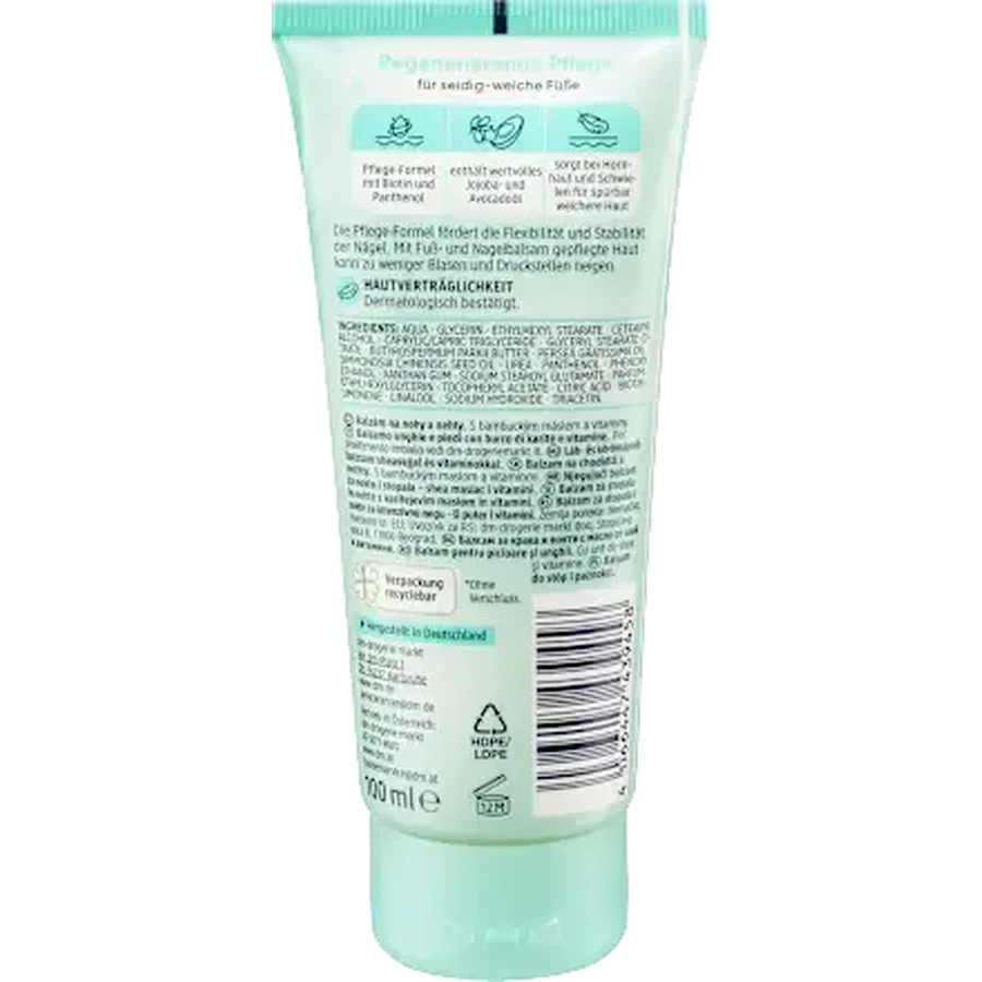 Balea Bálsamo para uñas y pies, 100 ml