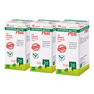 Enterolactis Plus, Packung 3 x 30 Kapseln, Sofar 