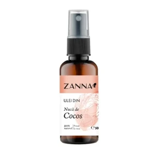 100% natuurlijke koudgeperste kokosnootolie spray, 50ml, Zanna
