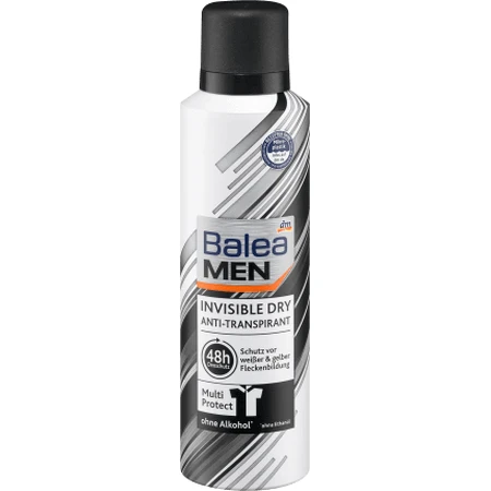 Balea MEN Desodorante en espray Invisible Dry, 200 ml