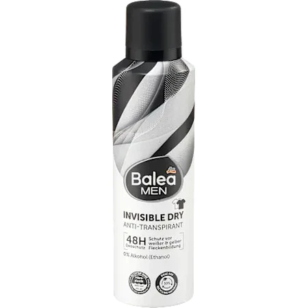 Balea MEN Desodorante en espray Invisible Dry, 200 ml