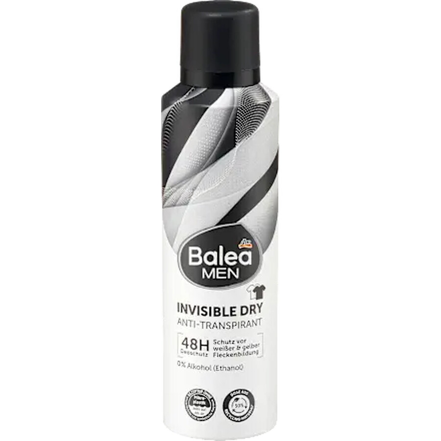 Balea MEN Deodorante Spray INVISIBILE SECCO, 200 ml
