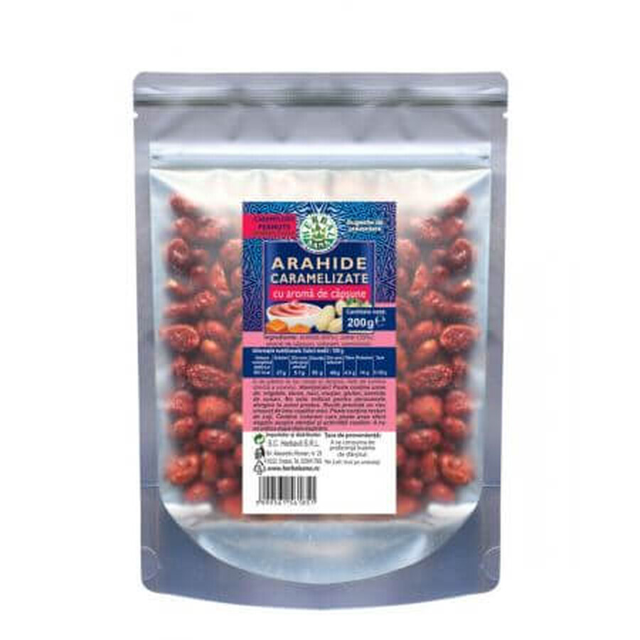 Buy Caramelized Peanuts with Strawberry Flavour, 200 g, Herbal Sana Caramelized Peanuts with Strawberry Flavour, 200 g, Herbal Sana