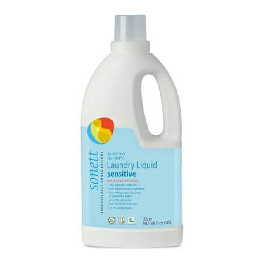 Cumpără Detergent lichid pentru rufe albe si colorate Sensitive, 2 litri, Sonett Detergent lichid pentru rufe albe si colorate Sensitive, 2 litri, Sonett