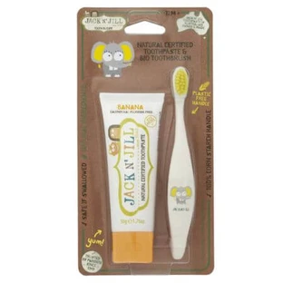 Dentifrice et brosse à dents au goût de banane Ellie, Jack N Jill