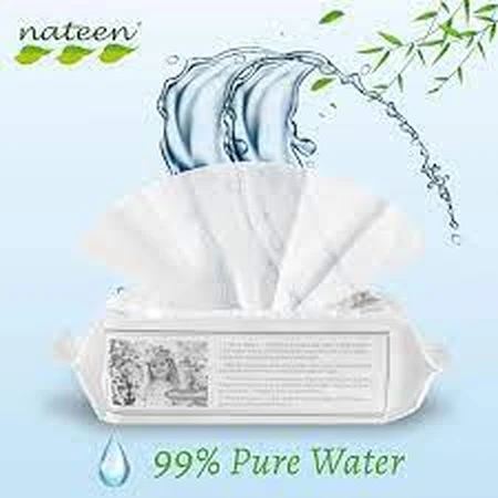 Feuchttücher 99 % Wasser, für Sauger und Schnuller Premium Feuchttücher, 80 Stück, Nateen