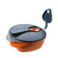 Set of bowls, lid and spoon with backshield, +6 months, Grey/Orange, Tommee Tippee