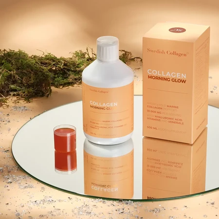 Flüssiges Kollagen mit Hyaluronsäure und Vitaminen Morning Glow, 500 ml, Swedish Collagen