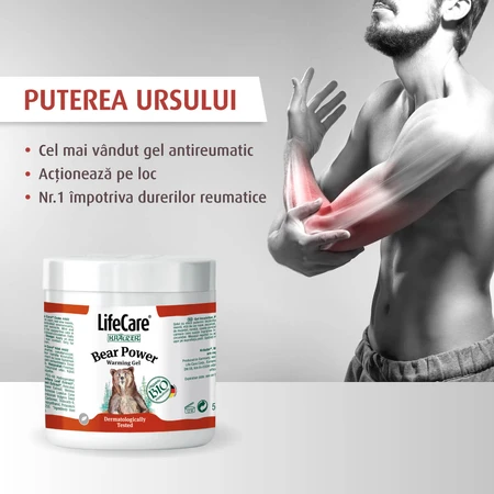Gel antirreumático de hierbas orgánicas - Krauter Remedium Bear Power, 250 ml, LifeCare