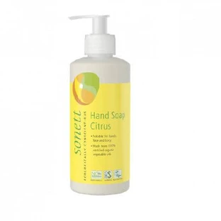 Biologische zeep met essentiële citroenolie, 300 ml, Sonett