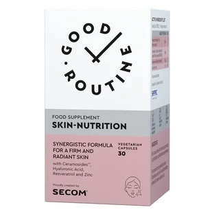 Nahrungsergänzungsmittel zur Unterstützung des Wachstums von Kraft, Feuchtigkeit und Elastizität der Haare Hair Nutrition Good Routine, 30 pflanzliche Kapseln, Secom