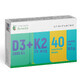 Vitamin D3 2000 IU + Vitamin K2 75 mcg, 40 film-coated tablets, Remedia