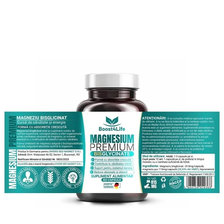 Boost4Life Magnesiumbisglycinaat Premium Pakket, 2 × 60 capsules